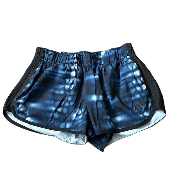 adidas Pants - Adidas Women's Blue Black Shorts Medium 3” Running Athletic
